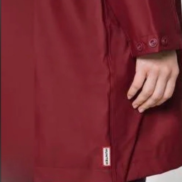 Hunter Womens Rain Parka Fall Red Small (6-8 US) - Picture 5 of 8
